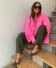 Хлопок BALENCIAGA в восхитительном (немного неоновом) оттенке розовая фуксия